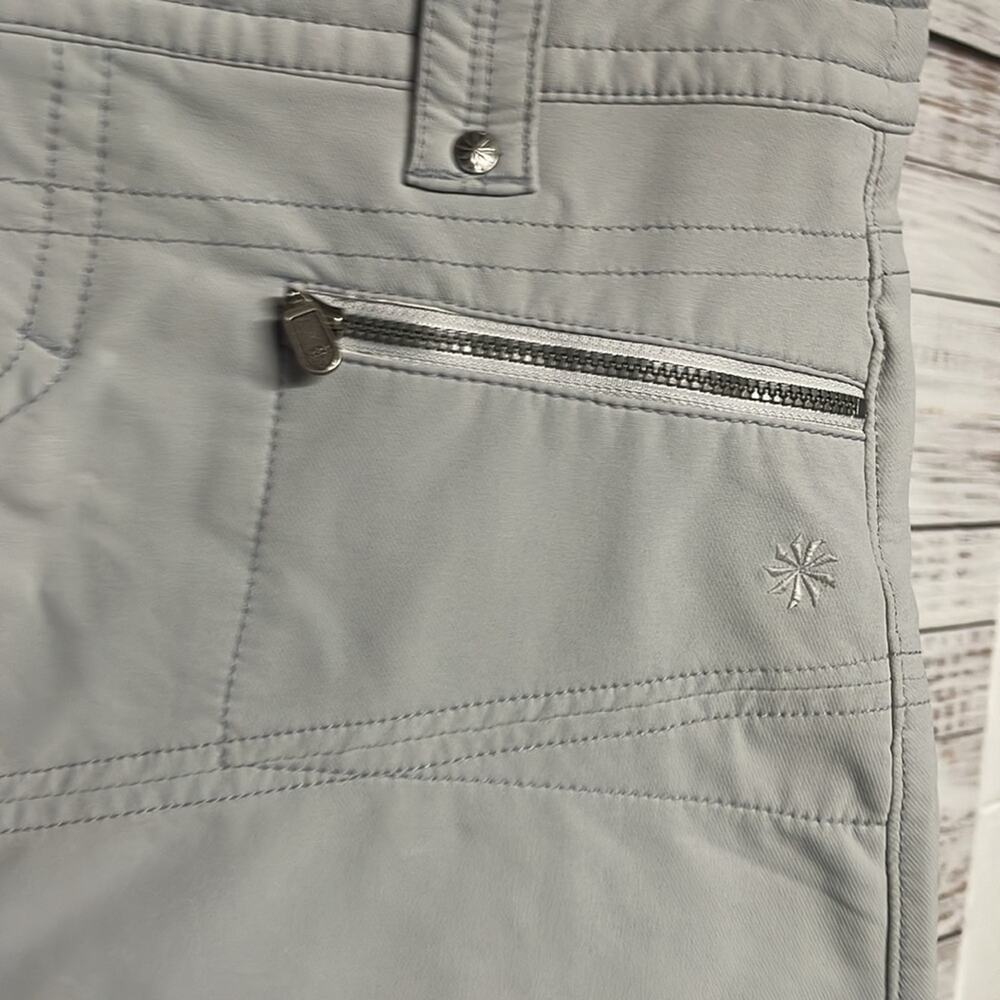 Athleta Tear Away B4 You Play Skirt Gray Zip Pockets Drawstring 4 Petite - Picture 3 of 8
